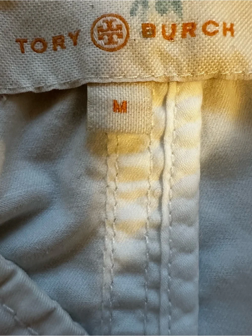 TORY BURCH Women's Sgt. Pepper Jacket Chalk (Ivory) Denim Coat Button Sz M $295